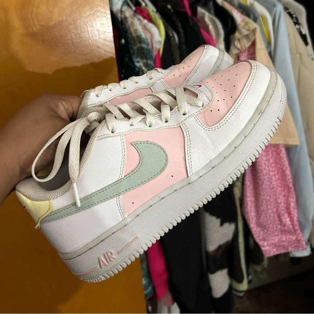 Air Force ones Pink and Mint 💕